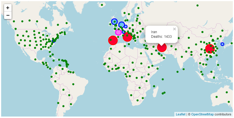 Chronavirus map