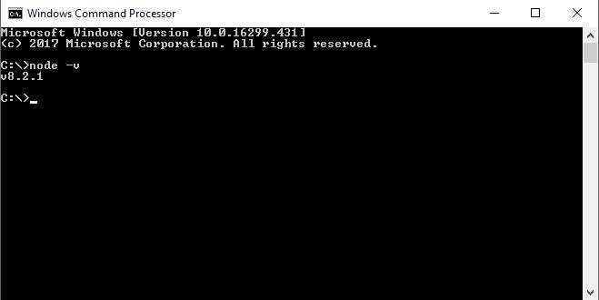 Node.js command prompt