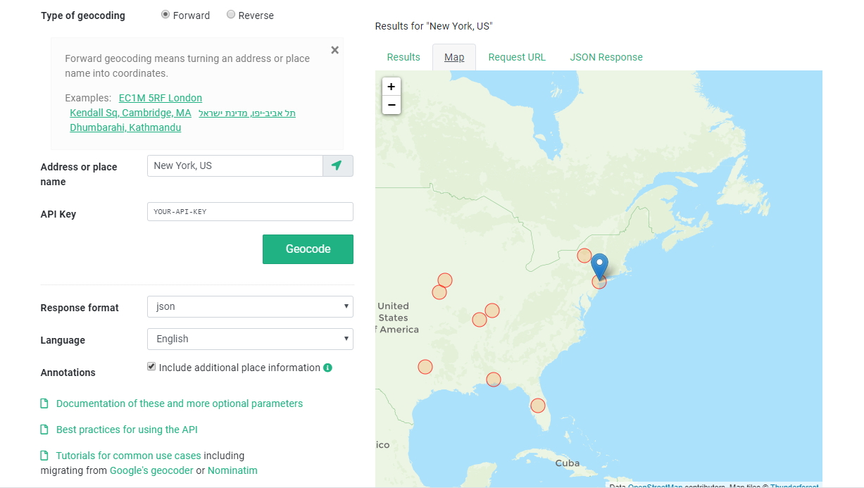 OpenCage Geocode